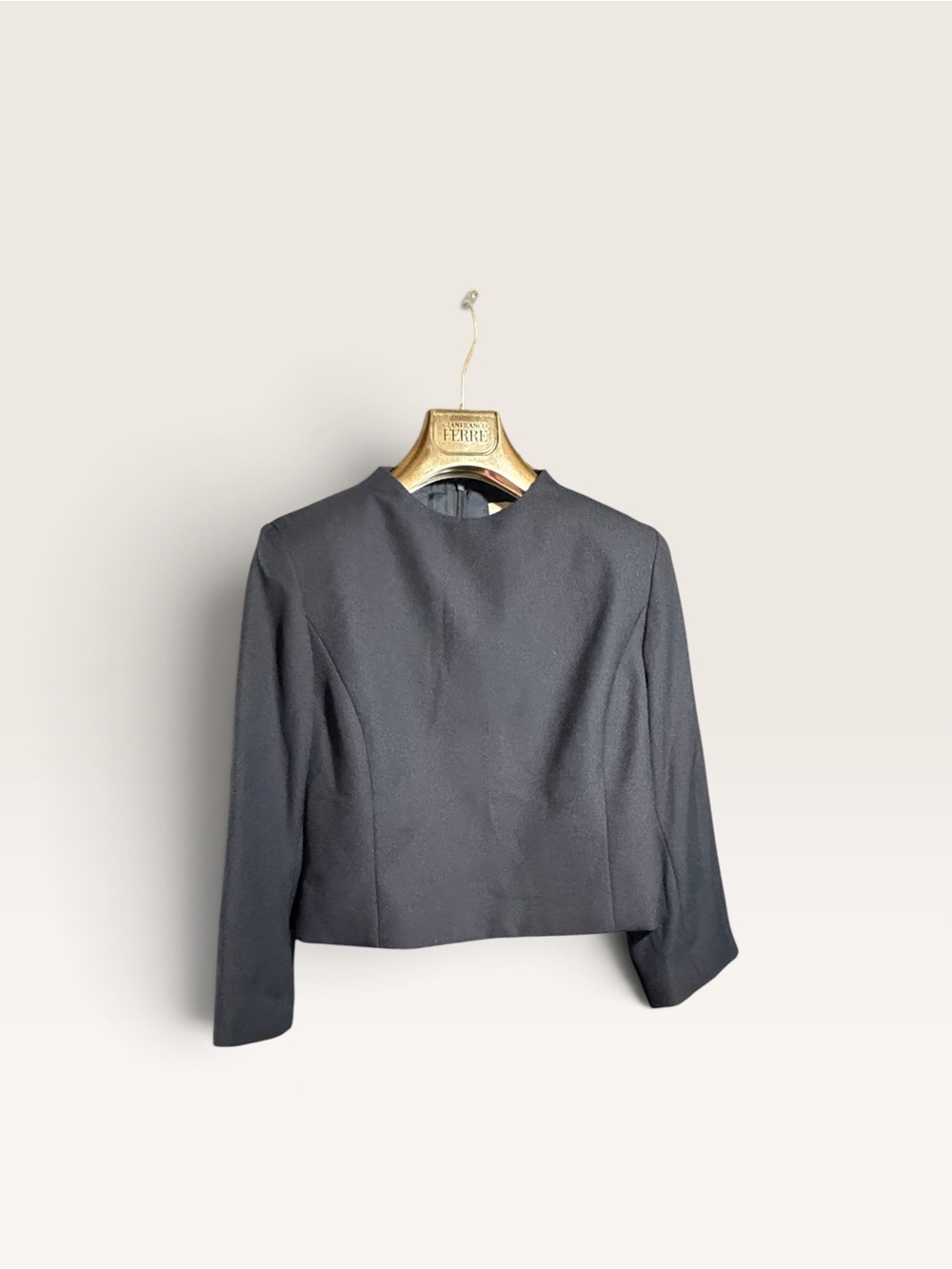 Women’s Navy Tailored Two-Piece Skirt Suit Set.